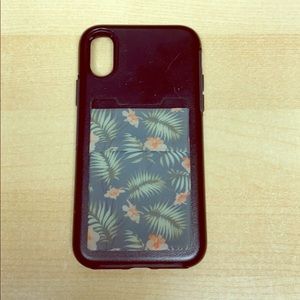 iPhone X Otterbox Commuter with Attached Wallet